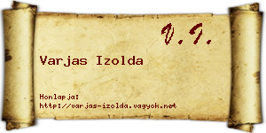 Varjas Izolda névjegykártya